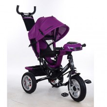 Велосипед детский трёхколесный Turbo Trike с родительской ручкой Фиолетовый (2746)