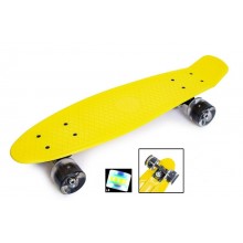 Пенни борд 22 дюйма Penny Board 57х15 см Светящиеся колеса Желтый Пенни борд 22 дюйма Penny Board 57х15 см Светящиеся колеса Желтый