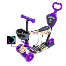 Самокат-беговел с родительской ручкой Scooter Scale Sports 5 в 1 Оригинал Фиолетовый Самокат-беговел с родительской ручкой Scooter Scale Sports 5 в 1 Оригинал Фиолетовый