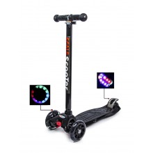 Самокат детский Scale Scooter Maxi Светящиеся колеса до 60 кг от 3 лет Черный Самокат детский Scale Scooter Maxi Светящиеся колеса до 60 кг от 3 лет Черный