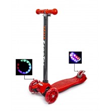 Самокат детский Scale Scooter Maxi Светящиеся колеса до 60 кг от 3 лет Красный Самокат детский Scale Scooter Maxi Светящиеся колеса до 60 кг от 3 лет Красный