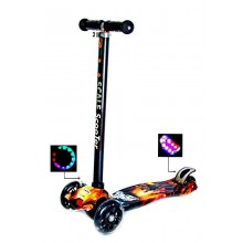 Самокат трехколесный детский Scale Scooter Maxi BATTLE для детей от 3-6 лет до 60 кг Светящиеся колеса Самокат трехколесный детский Scale Scooter Maxi BATTLE для детей от 3-6 лет до 60 кг Светящиеся колеса