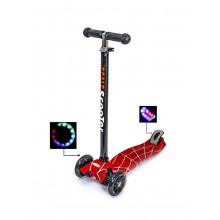 Самокат трехколесный детский Scale Scooter Maxi Паутина для детей от 3-6 лет до 60 кг Светящиеся колеса Самокат трехколесный детский Scale Scooter Maxi Паутина для детей от 3-6 лет до 60 кг Светящиеся колеса
