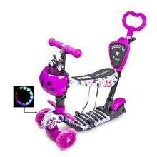 Самокат-беговел с родительской ручкой Scooter Scale Sports 5 в 1 Оригинал Малиновый Самокат-беговел с родительской ручкой Scooter Scale Sports 5 в 1 Оригинал Малиновый