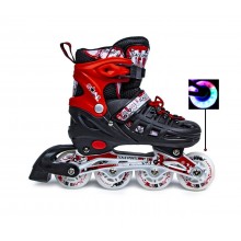 Детские ролики раздвижные для мальчиков Scale Sports Черный с красным 38-41 Детские ролики раздвижные для мальчиков Scale Sports Черный с красным 38-41
