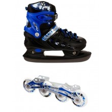 Детские ролики коньки 2 в 1 с регулировкой размера 29-33 Scale Sport Оригинал Синий
