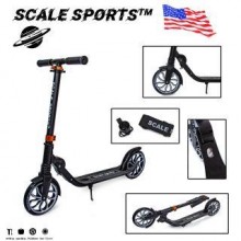 Cамокат двухколесный складной Scale Sports Scooter SS-17 до 100 кг от 7 лет Черный