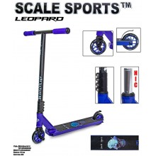 Трюковой самокат Scale Sports Deluxe Leopard до 100 кг от 7 лет Синий Трюковой самокат Scale Sports Deluxe Leopard до 100 кг от 7 лет Синий