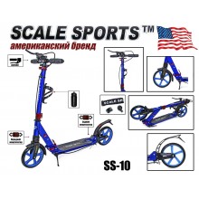 Cамокат двухколёсный складной Scale Sports SS-10 Scooter до 100 кг от 7 лет Синий