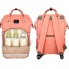 Сумка-рюкзак органайзер для мам Bag for Mummy с термокарманами Персиковый (747748130)