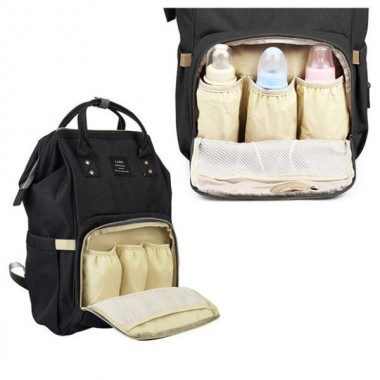Сумка-рюкзак органайзер для мам Bag for Mummy с термокарманами Чёрный (747748130)