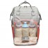 Сумка-рюкзак органайзер для мам Bag for Mummy с термокарманами Розовый с серым (788295398)