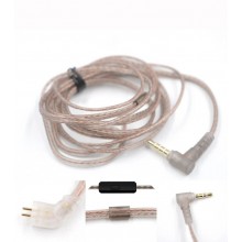 Кабель сменный для наушников KZ/QKZ/TRN/CCA B-pin 3.5 mm с микрофоном (0173) Кабель сменный для наушников KZ/QKZ/TRN/CCA B-pin 3.5 mm с микрофоном (0173)