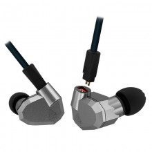 Наушники гибридные KZ ZS5 Mic четырехдрайверные проводные Оригинал Серый (0049)