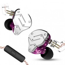 Наушники проводные KZ ZSN с микрофоном гибридные Purple (0027) Наушники проводные KZ ZSN с микрофоном гибридные Purple (0027)