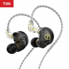 Наушники проводные TRN ST2 Mic двухдрайверные гибридные Чёрный (0143)