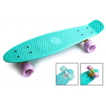 Скейт Penny Board  PASTEL SERIES Бирюзовый цвет матовые колеса до 80 кг (19063А)
