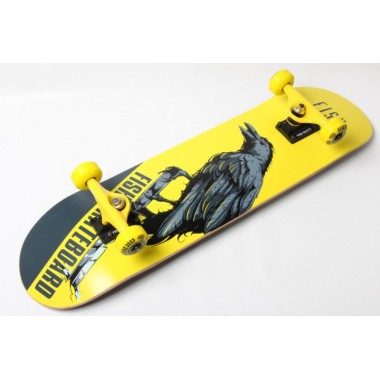 Скейтборд  дерево  Fish  Skateboard  Raven  до 100 кг  (19056)